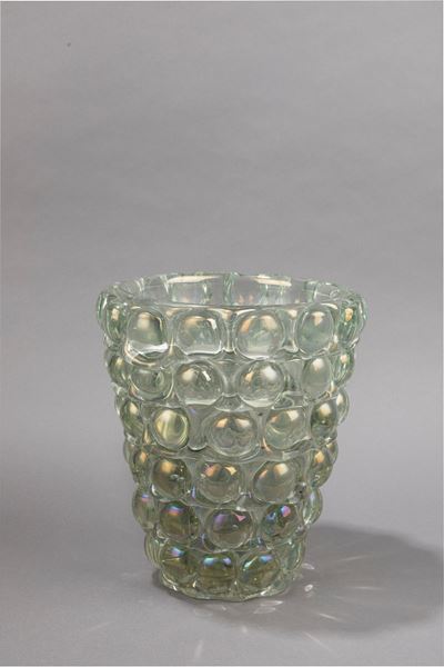 Vaso della serie Lenti in vetro soffiato
