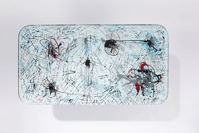 Fontana Arte, Pannello decorativo in vetro dipinto