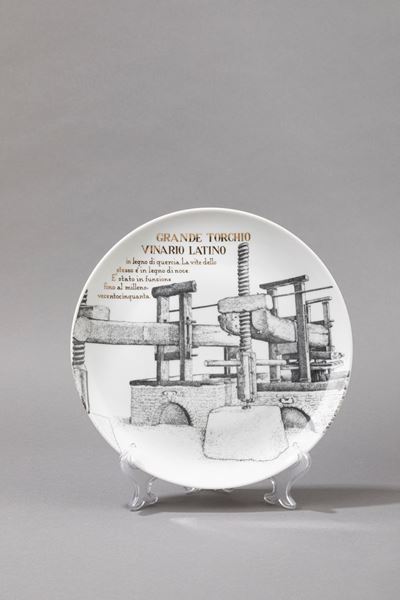 Piatto in ceramica serigrafata
