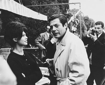 Brigitte Bardot e Marcello Mastroianni in "vita Privata"