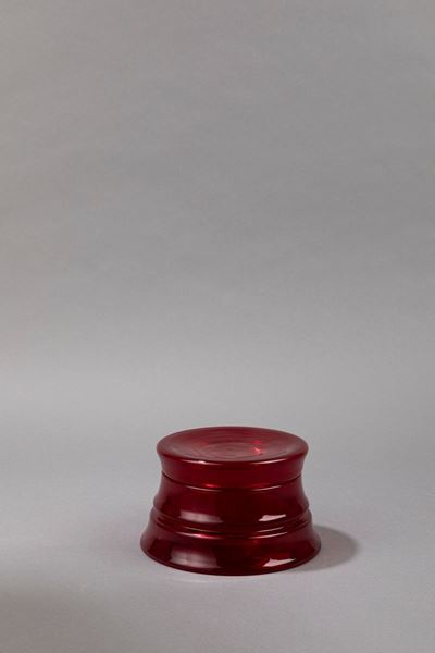 Scatola in vetro soffiato rosso