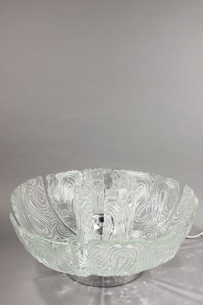 Lampada da tavolo in vetro di Murano