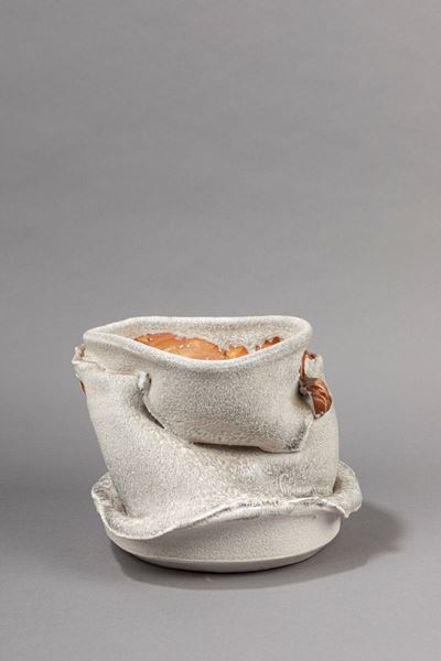 Vaso Sconvolto, gres smaltato, 1960 ca.