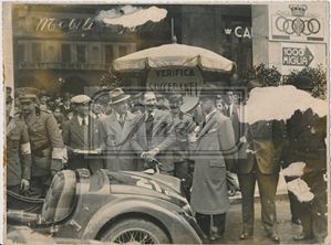 Fotografia alla VII Mille Miglia del 1933 della Fiat 508 S Balilla Sport, #21 Ricci/Maggi - 29° ass.