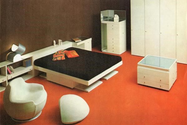 Claudio Salocchi - Camera da letto, letto matrimoniale e comodino laccato bianco