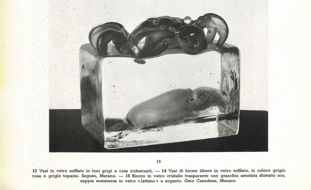 Gino Cenedese, Scultura in vetro sommerso - pezzo unico del 1948