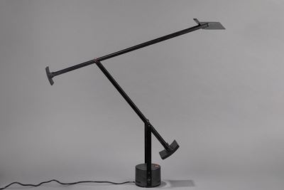 Lampada da tavolo in policarbonato e alluminio verniciato, 1972