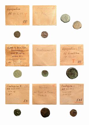 Lotto di 10 monete in bronzo del mondo greco e magno greco - including: Agrigento, Carthage, Messana