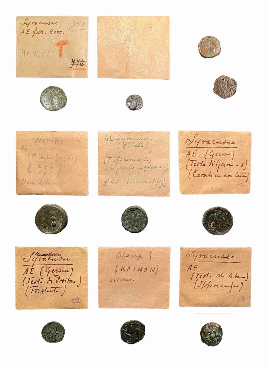 Lotto di 10 monete in bronzo del mondo greco e magno greco, tra cui Siracusa, Alesa, Himera