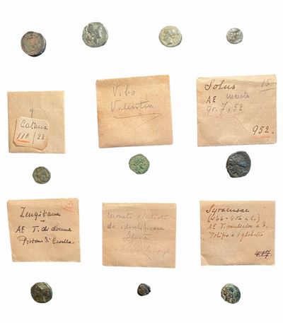 Lotto di 10 monete dell'antica Grecia e Magna Grecia, incluse Solos, Segesta, Siracusa, Cartagine...