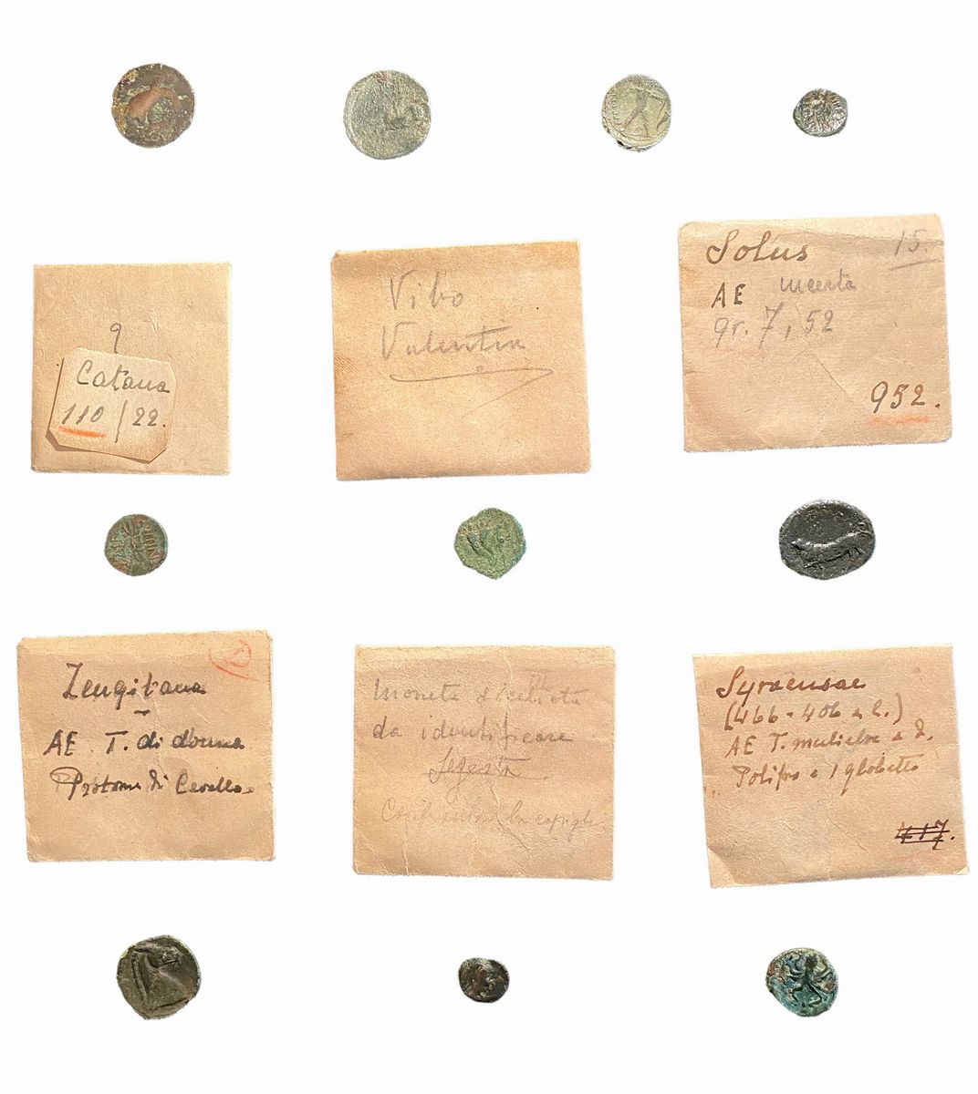 Lotto di 10 monete dell'antica Grecia e Magna Grecia, incluse Solos, Segesta, Siracusa, Cartagine...