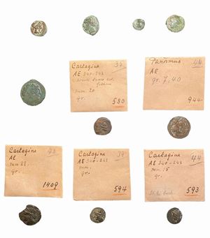 Lotto di 10 monete in bronzo del mondo greco e magno greco