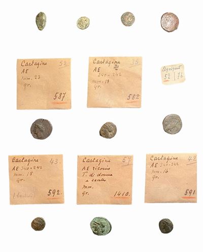 Monete in bronzo del mondo greco e magno greco, lotto di 10 esemplari