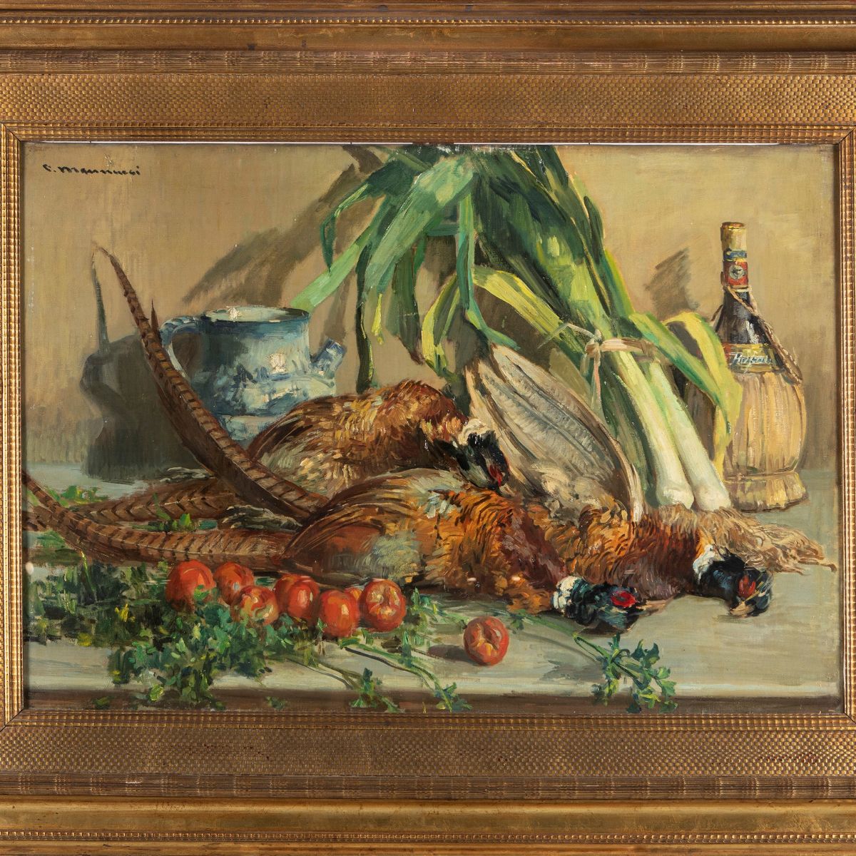Cipriano Mannucci - Natura Morta con Fagiani
