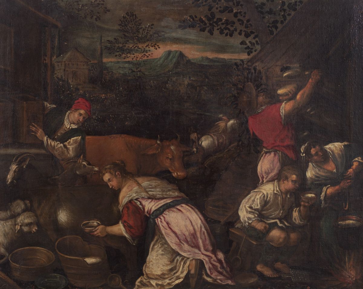 Bottega dei Bassano - Anonimo, Le quattro stagioni - Olio su tela, cm 97 x 120 ciascuno