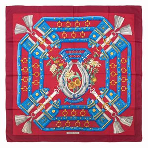 Aux Champs silk twill scarf
