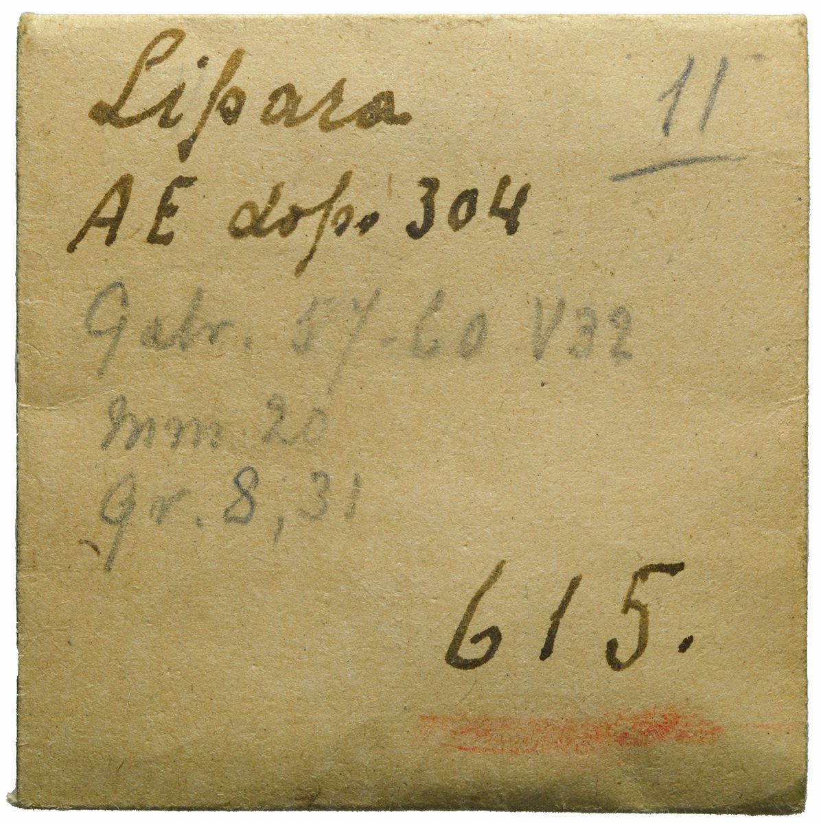 Sicilia, Lipara - Moneta in bronzo, Emissione: 317-279 a.C.