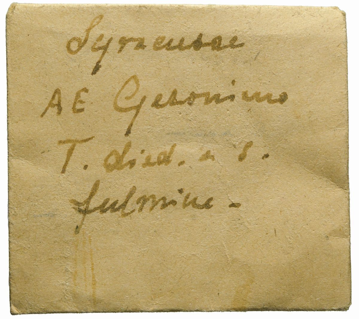 Sicilia, Siracusa - Bronzo con testa di Geronimo e fulmine alato, 215-214 a.C.