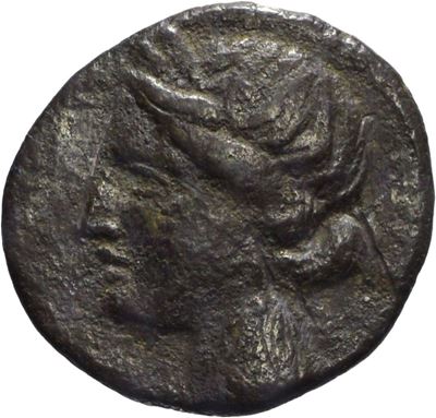 Cartagine, Shekel 1/4, Emissione: 220-210 a.C., Argento