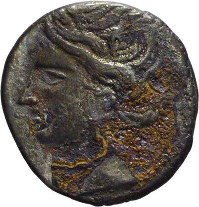 Cartagine, Shekel 1/4, Emissione: 220-210 a.C., Argento