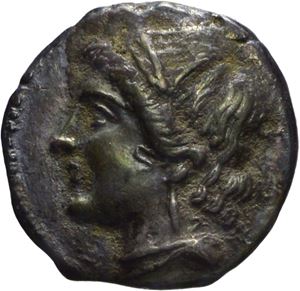 Zeugitana - CARTAGINE, SHEKEL 1/4, Emissione: 220-210 a.C.