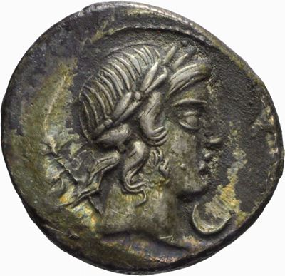 GENS CREPUSIA, Denario, Emissione 82 a.C.