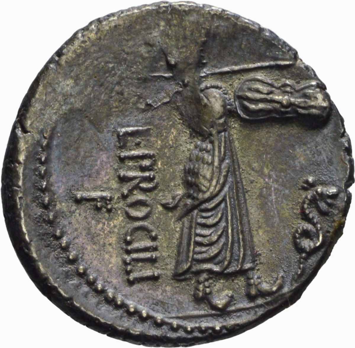 Repubblica Romana - GENS PROCILIA, Denario, 80 a.C., Roma, AR, gr. 3,91, Diam.: mm. 18,20