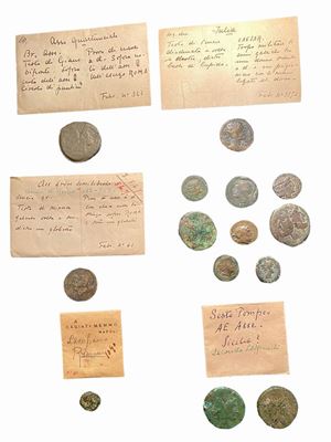Lotto di 14 bronzi di epoca repubblicana