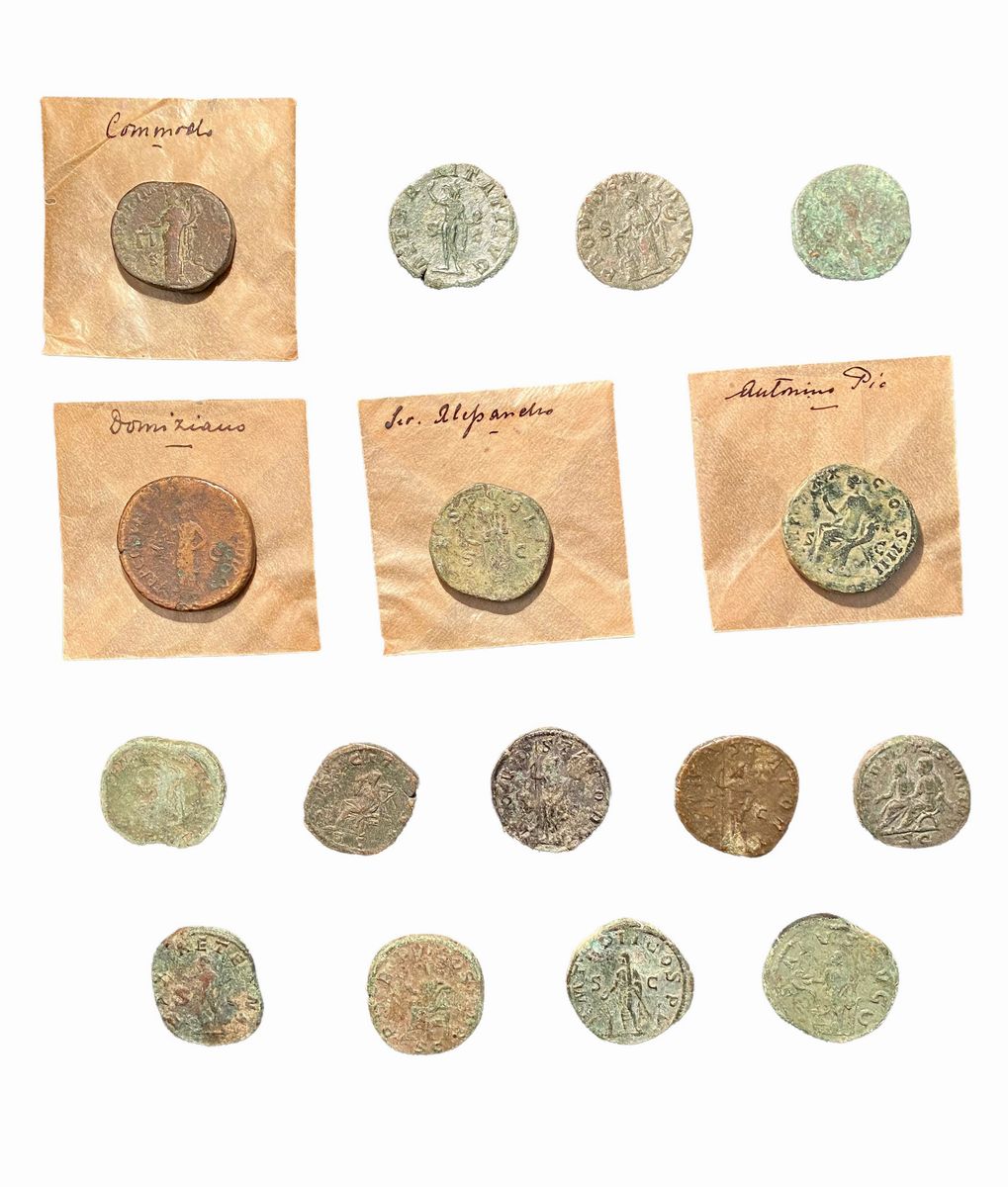 Impero Romano - Lotto di 16 sesterzi di epoca imperiale con Alessandro Severo e altri