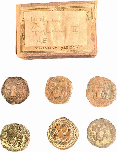 Lotto di 6 monete di bronzo di Guglielmo II