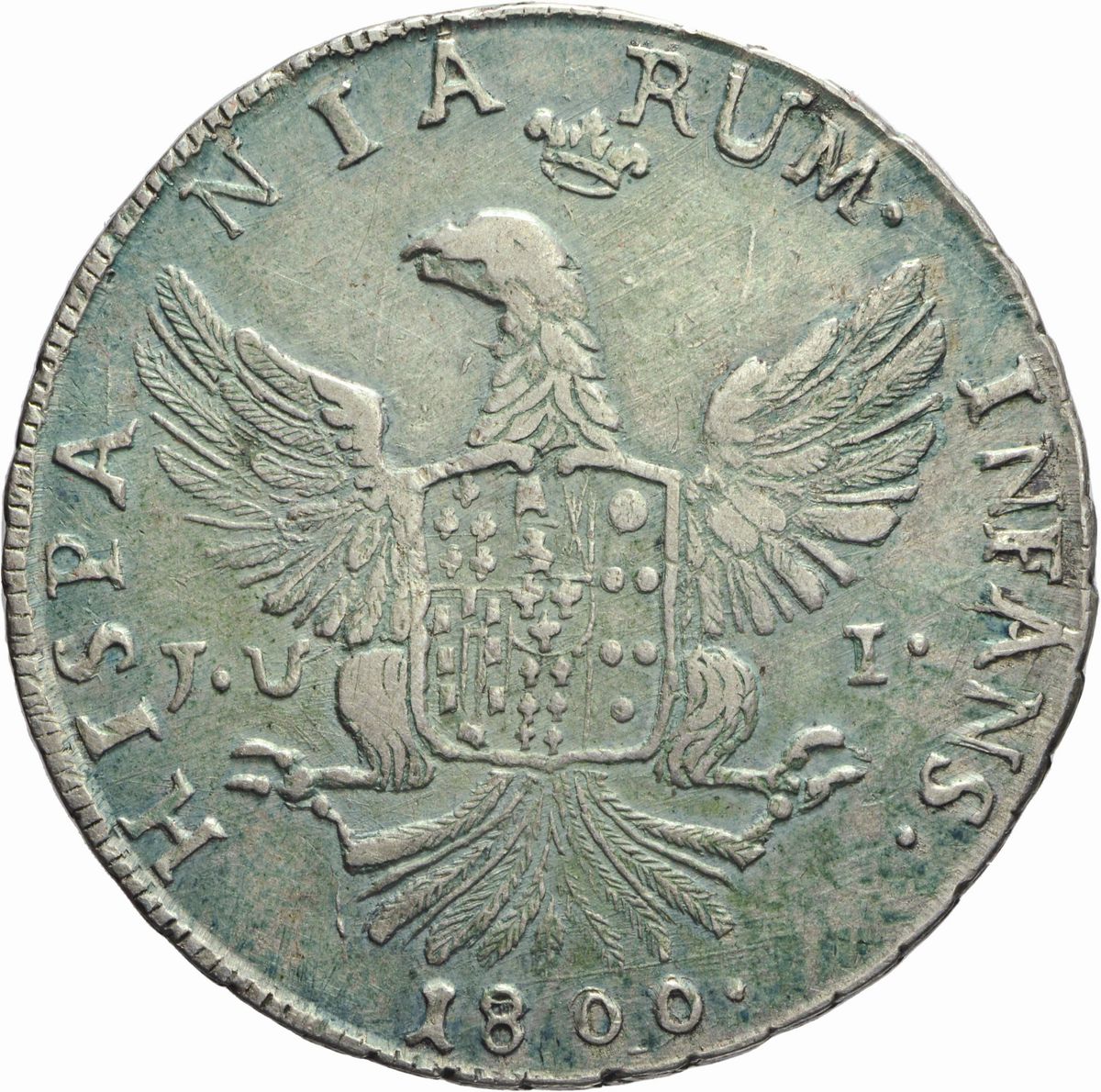 Sicilia - Piastra da 12 Tarì, 1800, Argento, gr. 27,28, Diam. mm. 38
