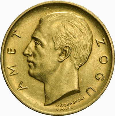 Amet Zogu, 10 Lek in Argento del 1927