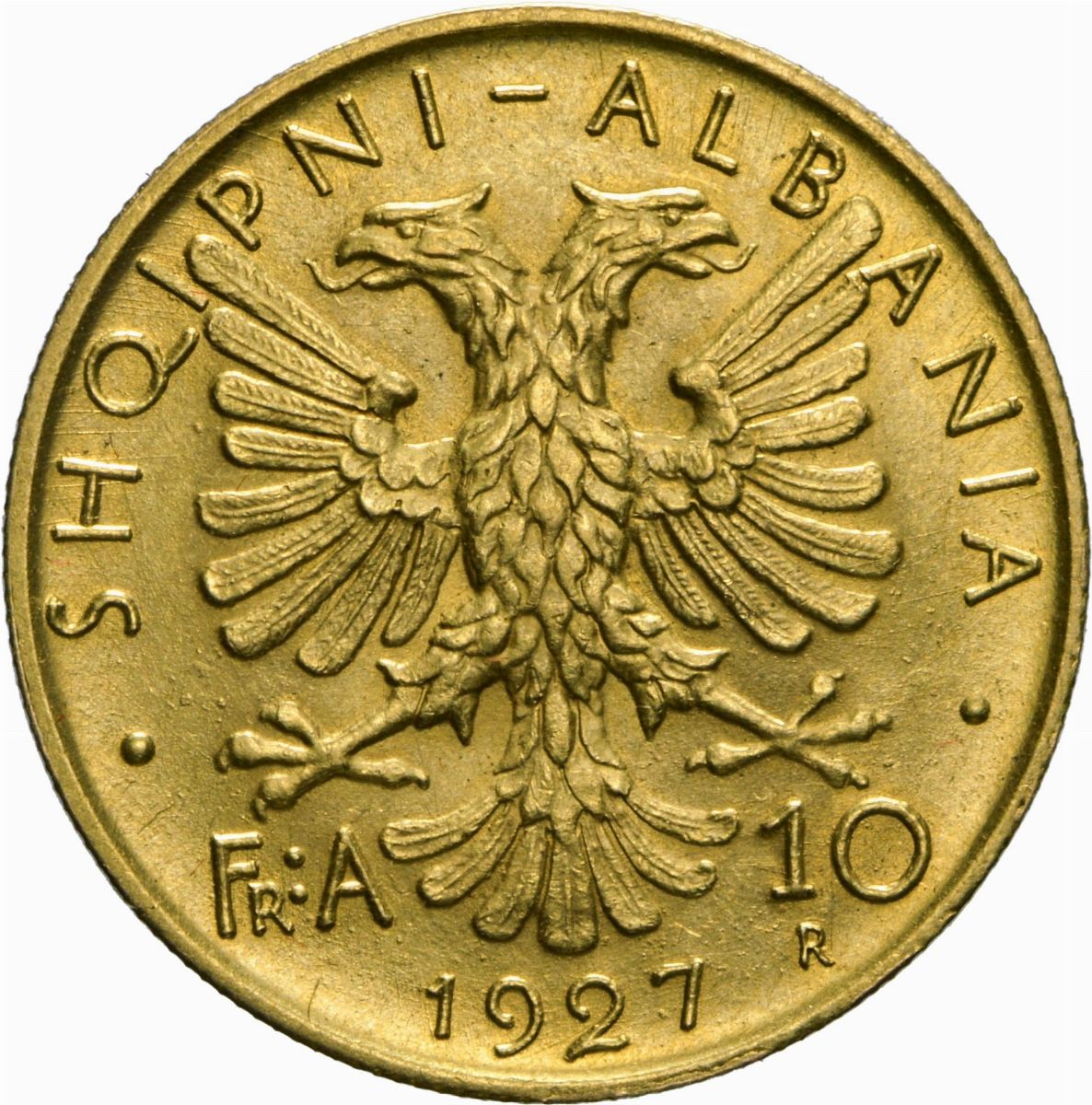 Albania, Amet Zogu, 1925-1939 - Amet Zogu, 10 Lek in Argento del 1927