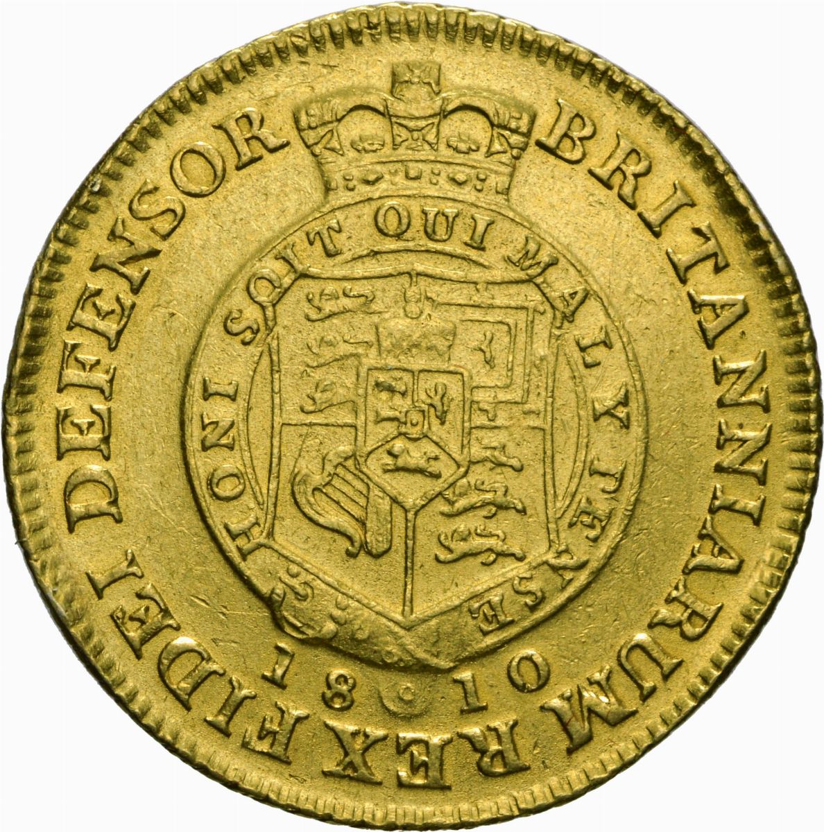 Gran Bretagna - Giorgio III, Moneta Half Pound del 1810 in oro