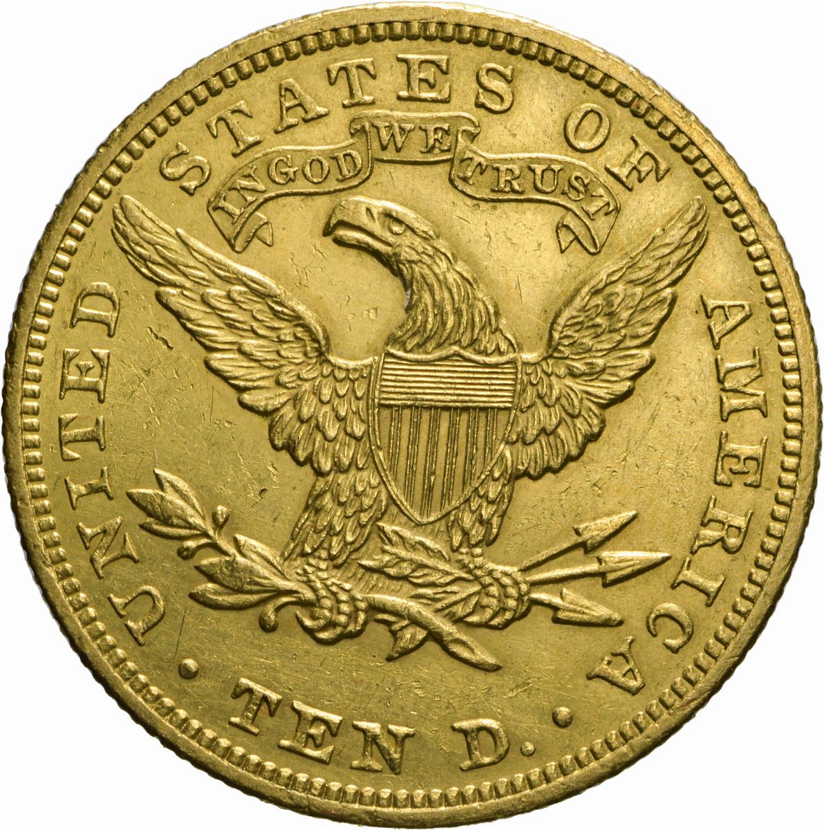 Stati Uniti D'america - Moneta da 10 Dollari, 1905, in oro 16,35 g, Diam. 27 mm