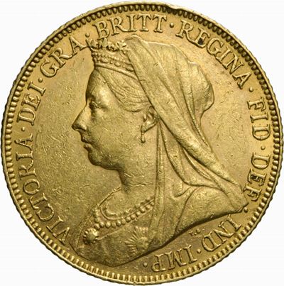 VITTORIA, Sterlina in argento, 1900