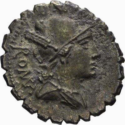 GENS POBLICIA, Denario Serrato, Emissione: 80 a.C., Silver, gr. 3,93, Diam.: mm. 19,70