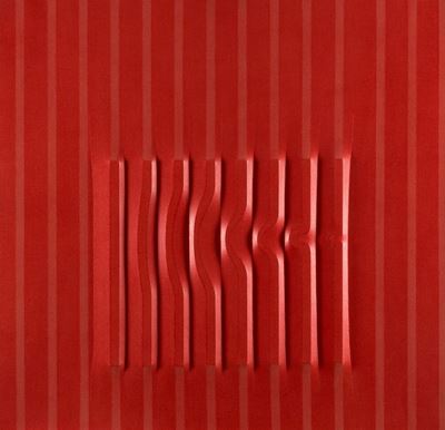 Rosso (1976), tela estroflessa e tempera vinilica