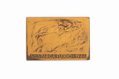 Placca in Bronzo della Cinquantesima Edizione della Targa Florio, 1966