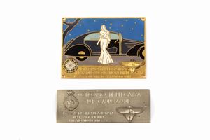 Two metal and enamel plaques from the Concours d'Elegance for Bodyworks, IX Salone dell'Automobile, 1937
