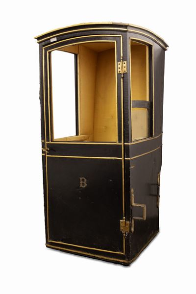 Portantina in Legno con Rivestimento in Tela e Finiture in Bronzo Dorato, Secolo XVIII