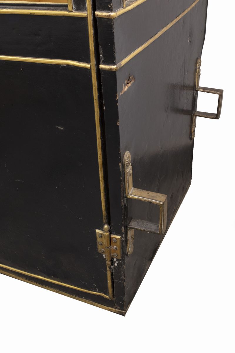 Portantina in Legno con Rivestimento in Tela e Finiture in Bronzo Dorato, Secolo XVIII
