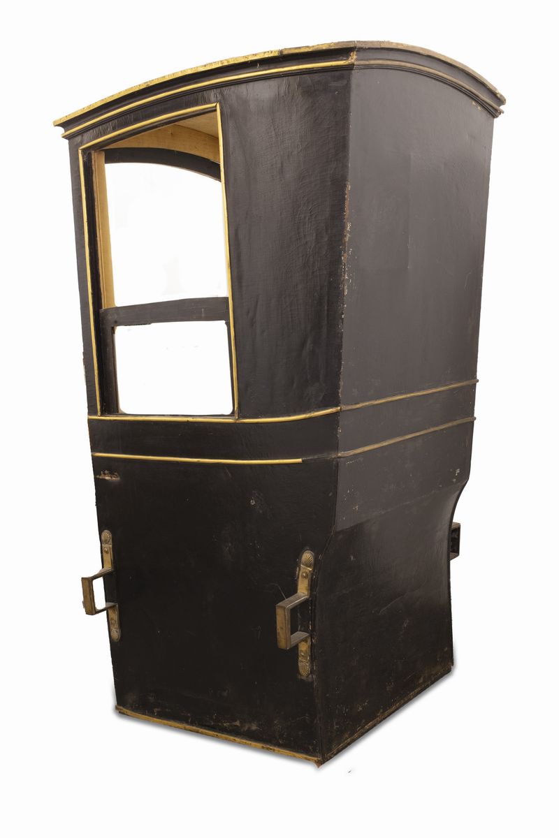 Portantina in Legno con Rivestimento in Tela e Finiture in Bronzo Dorato, Secolo XVIII