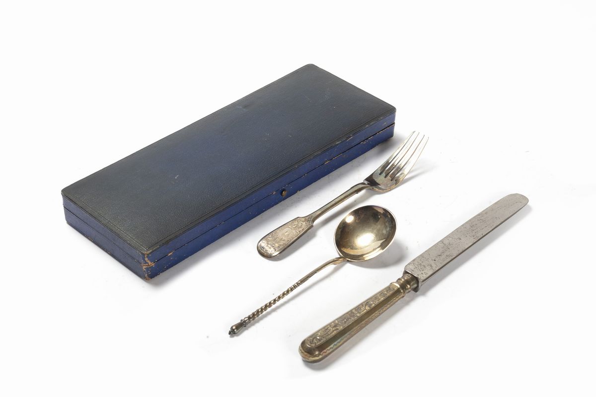 Set di Posate in Argento, Russia Fine Secolo XIX