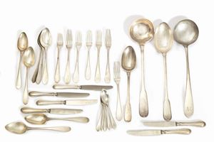 Lot consisting of twenty-nine silver cutlery