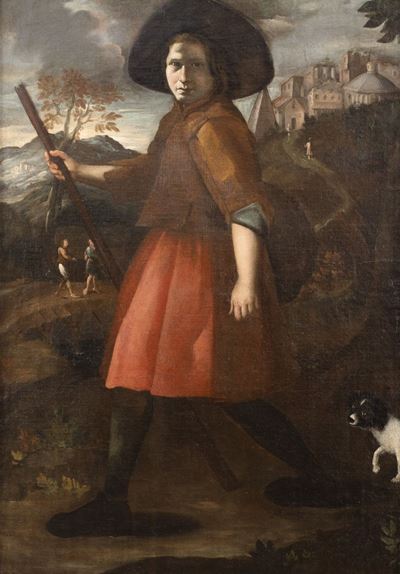 Giovane pellegrino - olio su tela