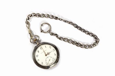 Orologio da Tasca in Argento Niellato, Inizi Secolo XX