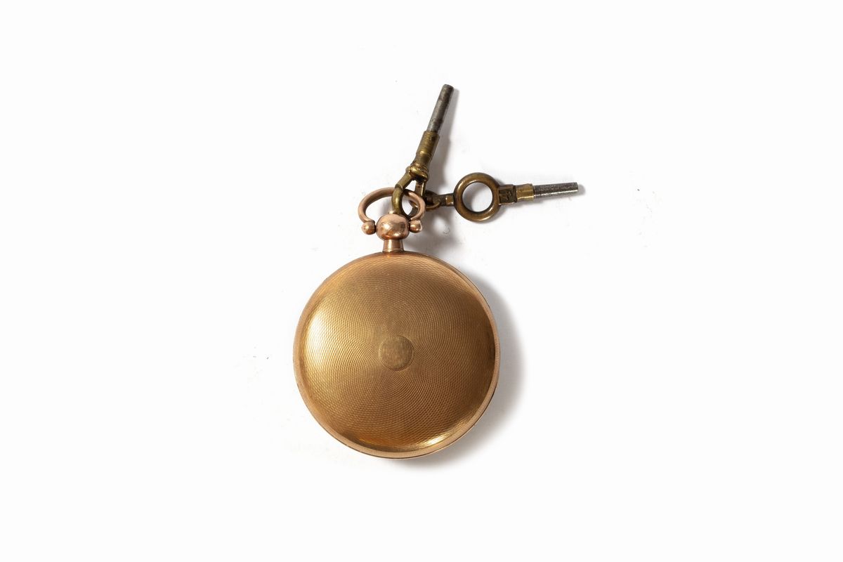 Orologio da Tasca in Oro 18 K, Inghilterra, Secolo XIX