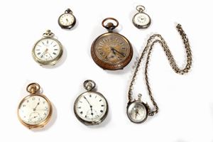Lotto composto da sette orologi da tasca