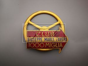 Badge da vettura di Giuseppe Maria Favero del Club 1000 Miglia con predisposizione per istallazione